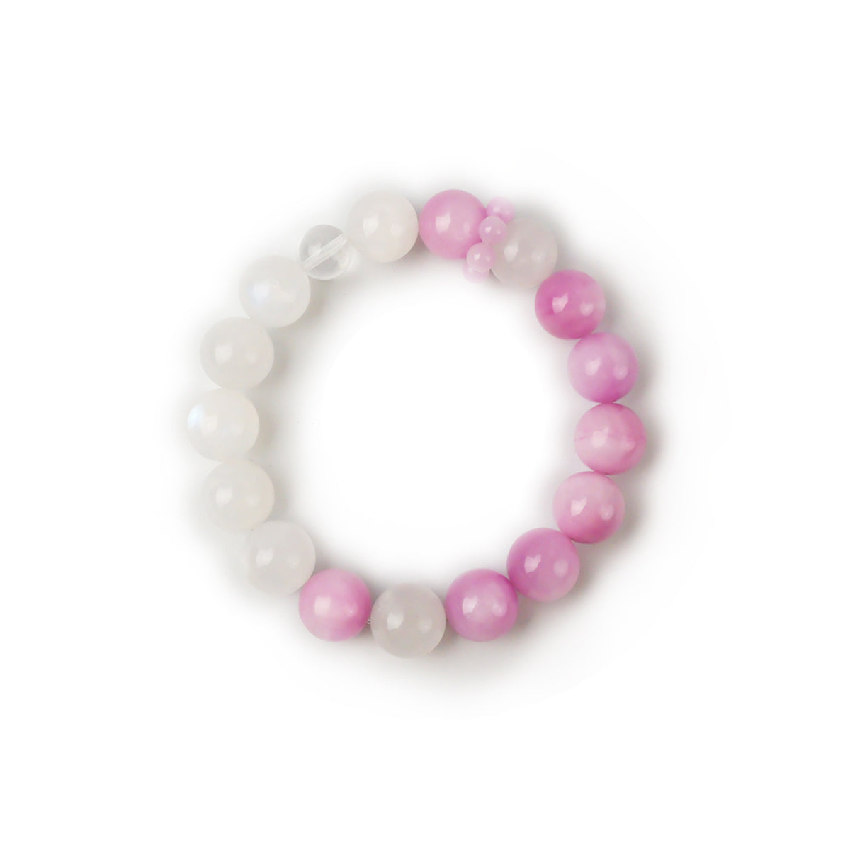 12mm Amethyst & Clear Quartz Bracelet – Clarity, Calm & Energy Amplification