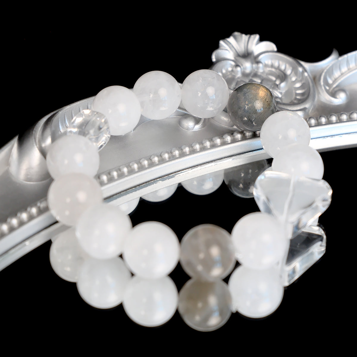 Clear Quartz & Moonstone Intuition Bracelet – Feminine Energy Booster