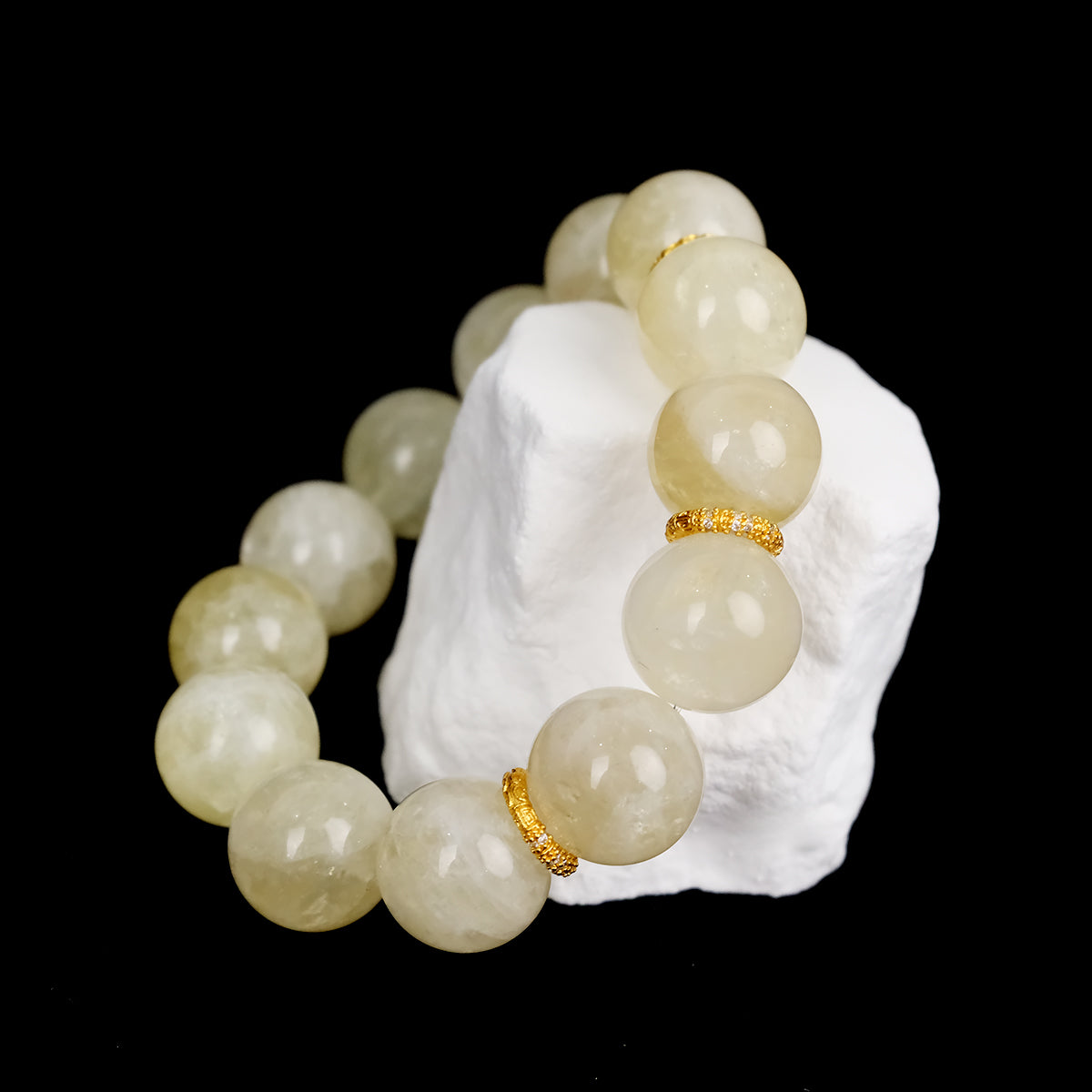 16mm Raw Citrine Nugget Bracelet – Natural Wealth & High Vibration Energy