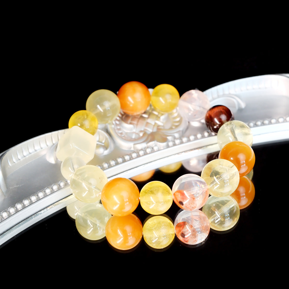 Citrine & Clear Quartz Amplification Bracelet – Manifestation Booster