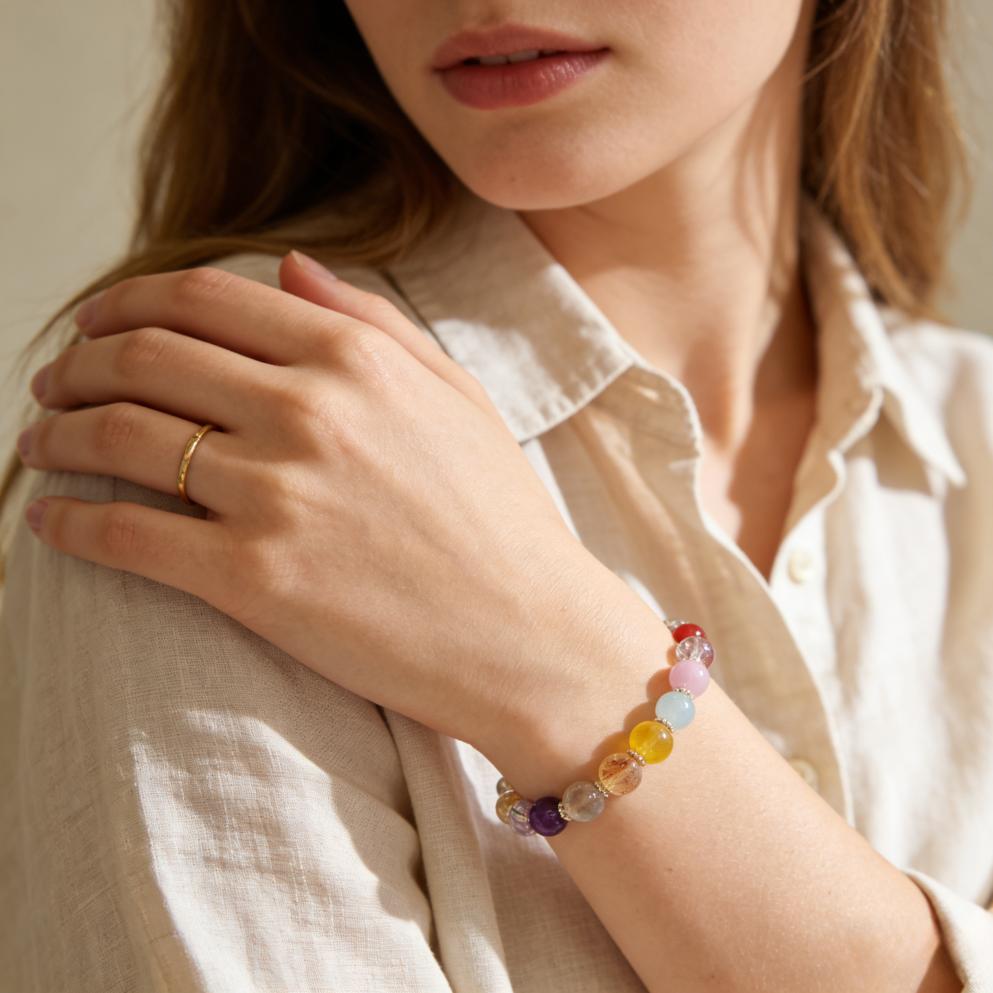 multi-color duobao crystal bracelet