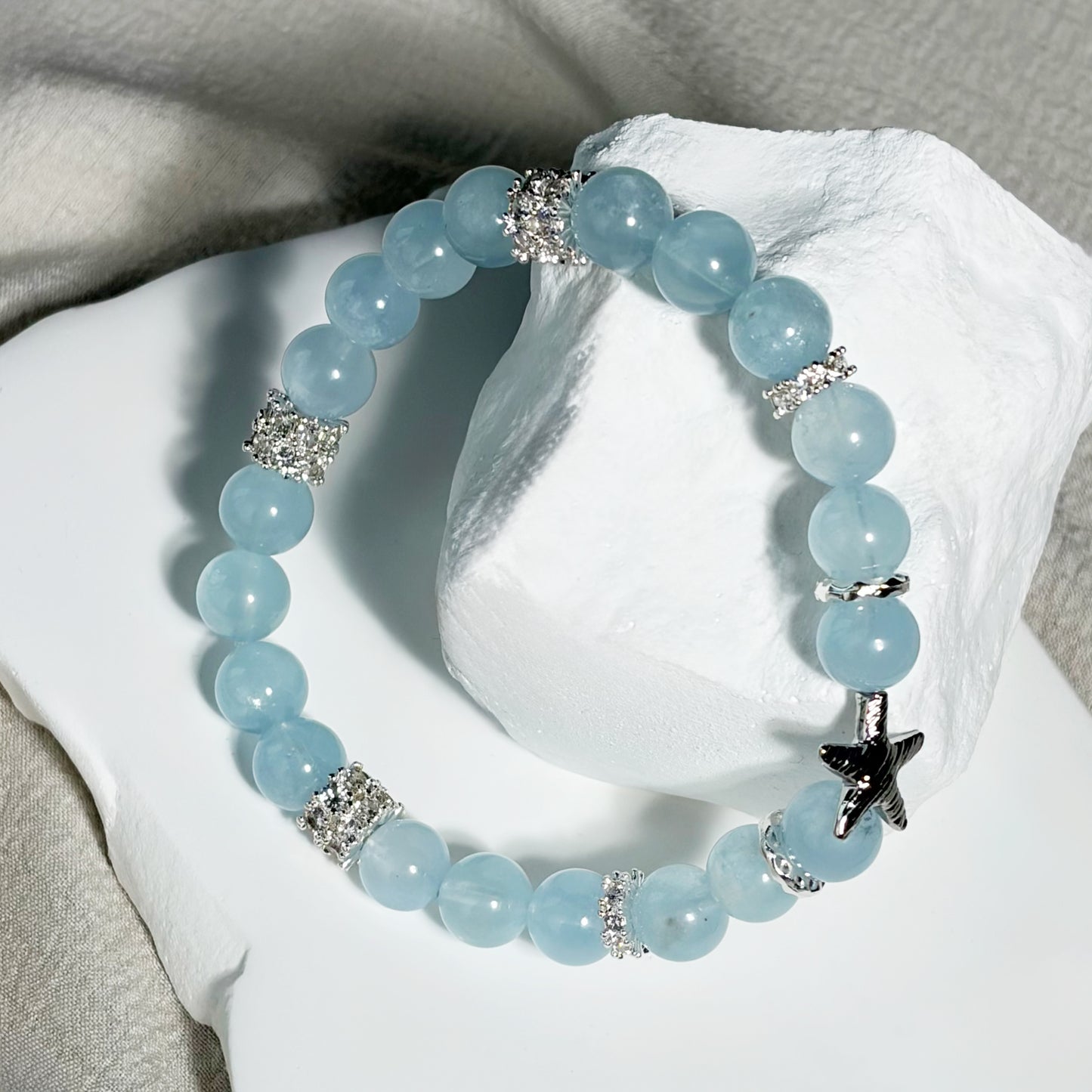 aquamarine bracelet for clarity & inner peace