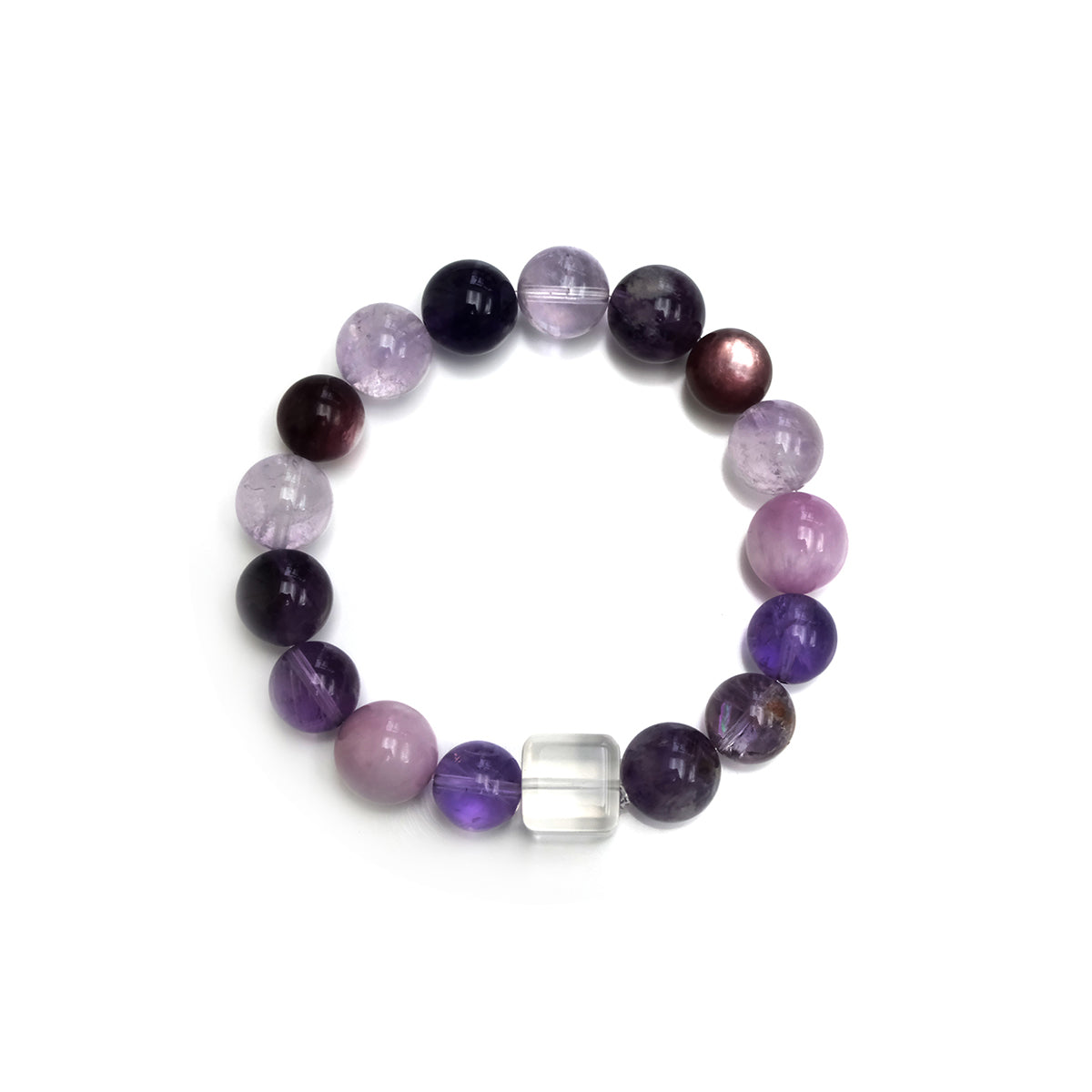 Natural Amethyst Beaded Bracelet – Stress Relief & Calm Energy