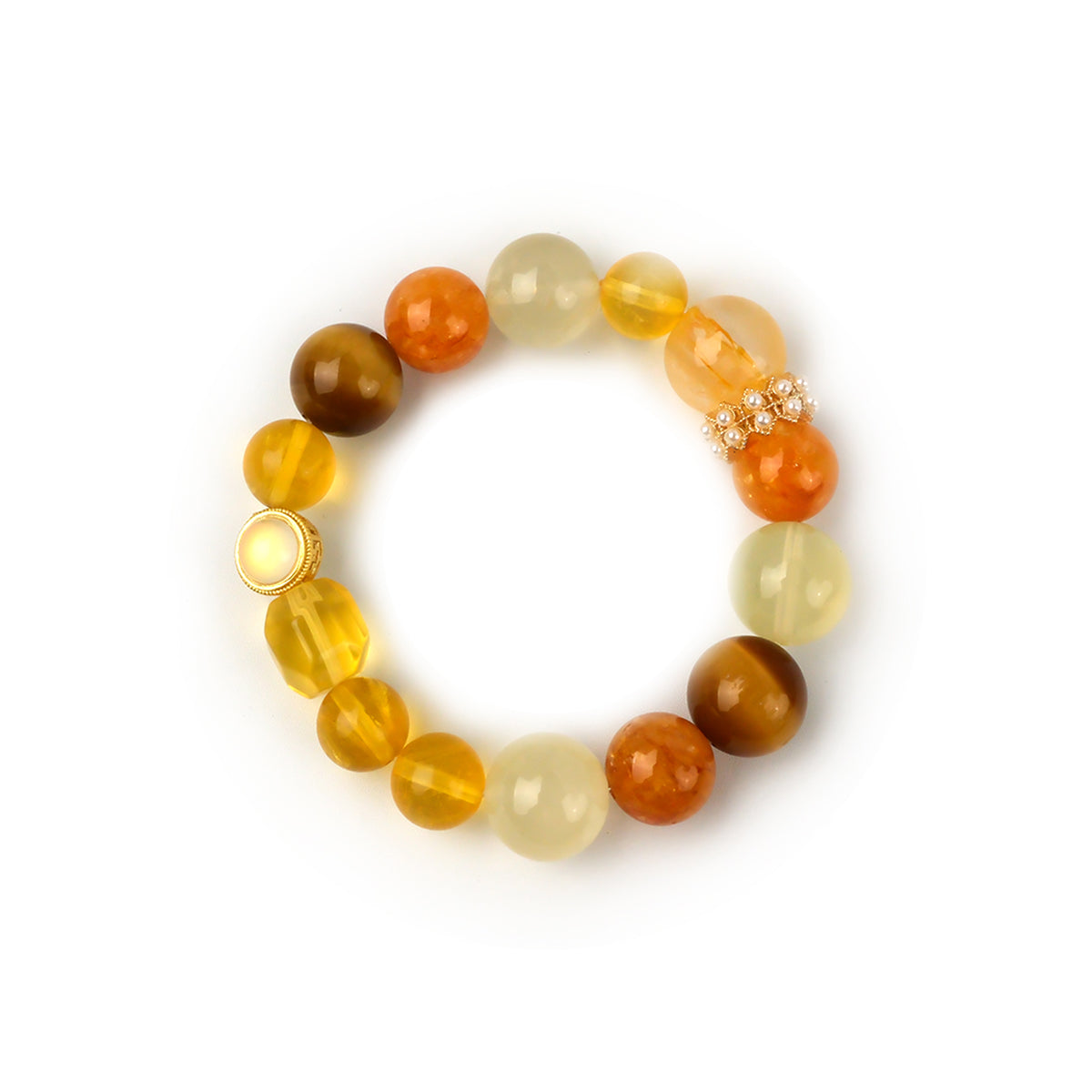 14mm 16mm Citrine Sunlight Bracelet agate crystal – Joy, Energy & Emotional Balance