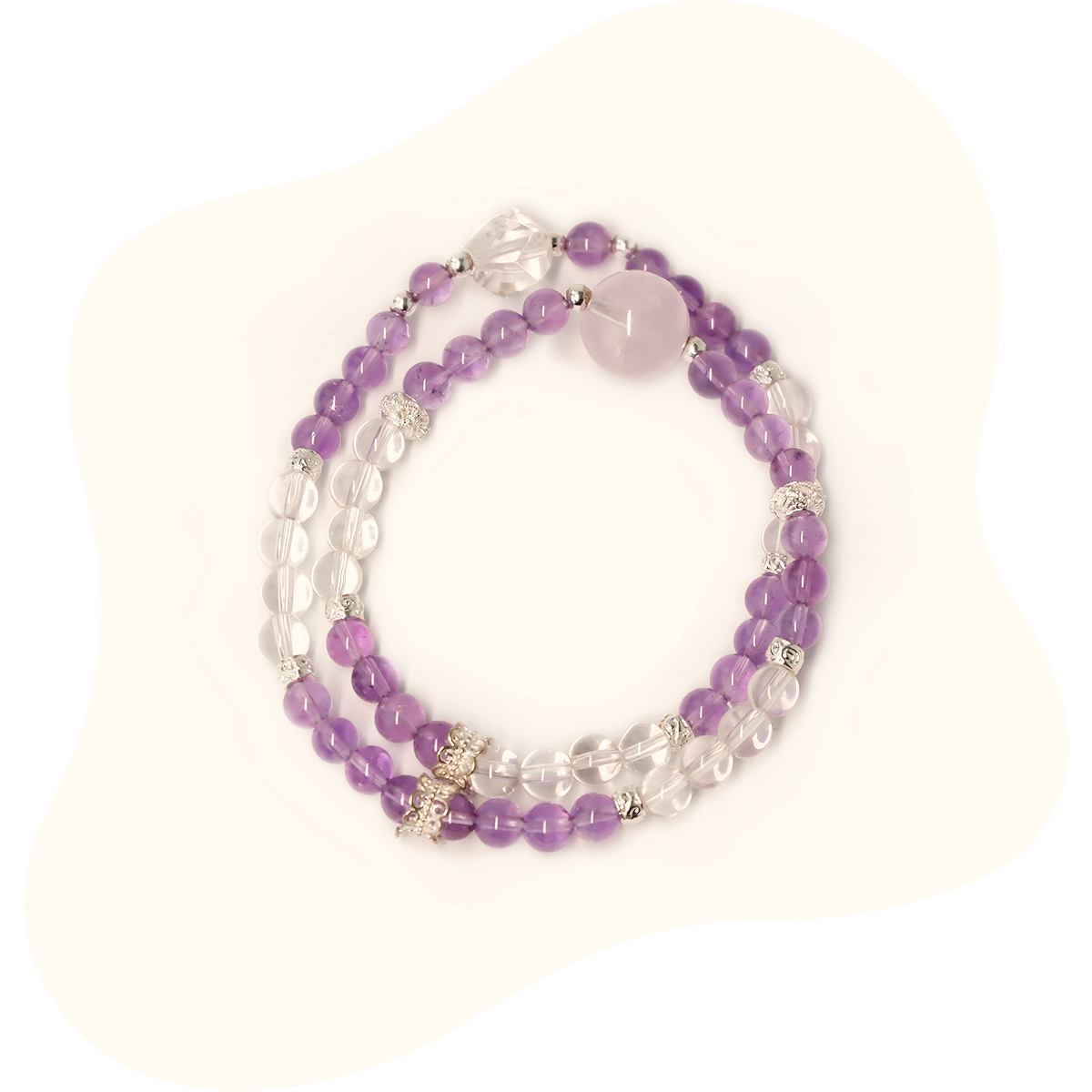 6mm Amethyst Zodiac Bracelet – Pisces / Aquarius Birthstone Jewelry