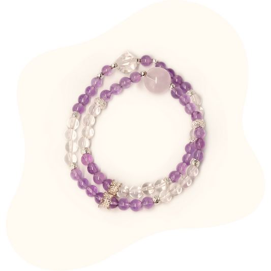 6mm Amethyst Zodiac Bracelet – Pisces / Aquarius Birthstone Jewelry