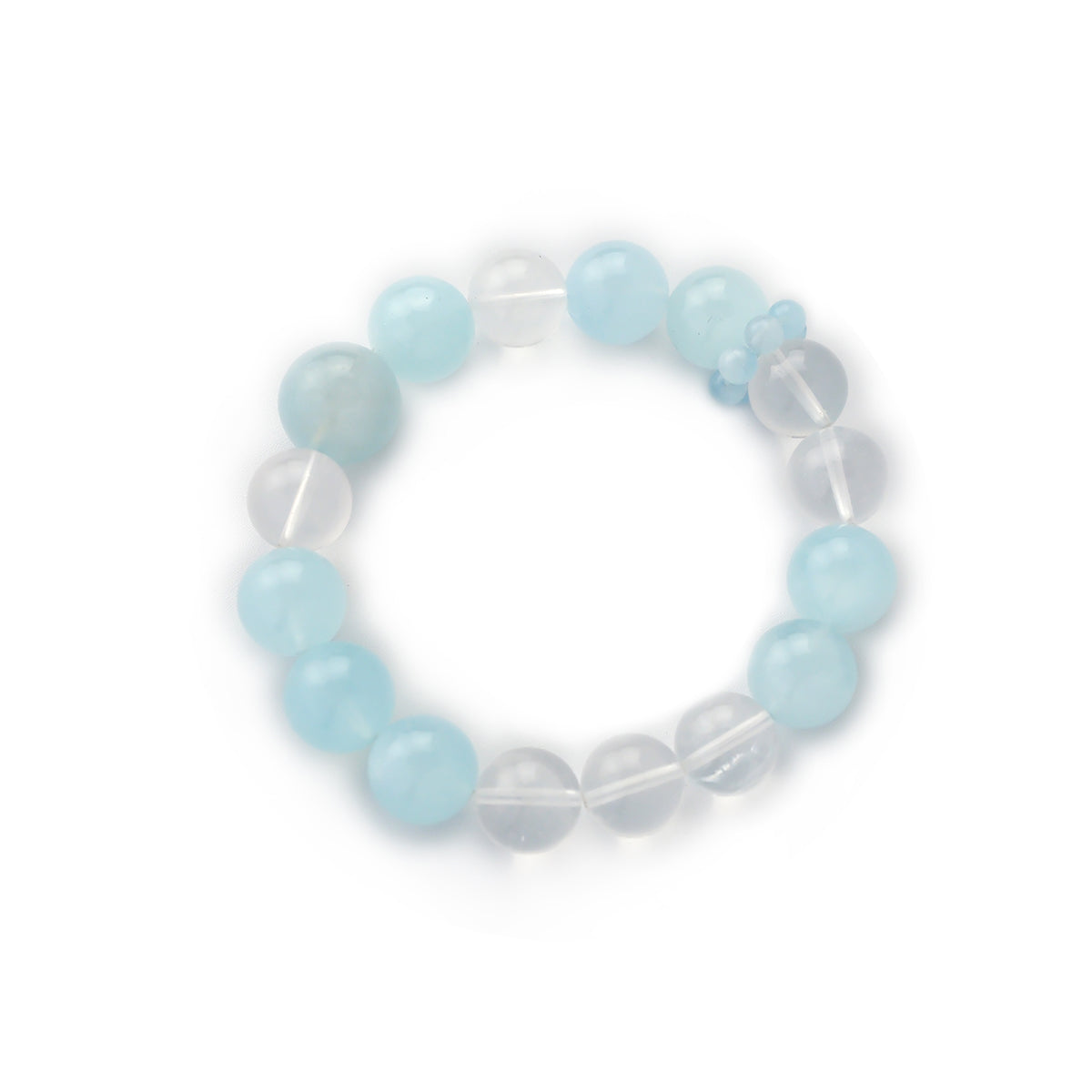 Aquamarine & Clear Quartz Clarity Bracelet – Communication + Focus