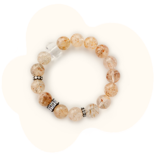 Clear Quartz Gold Accent Bracelet – Elegant Everyday Crystal Jewelry