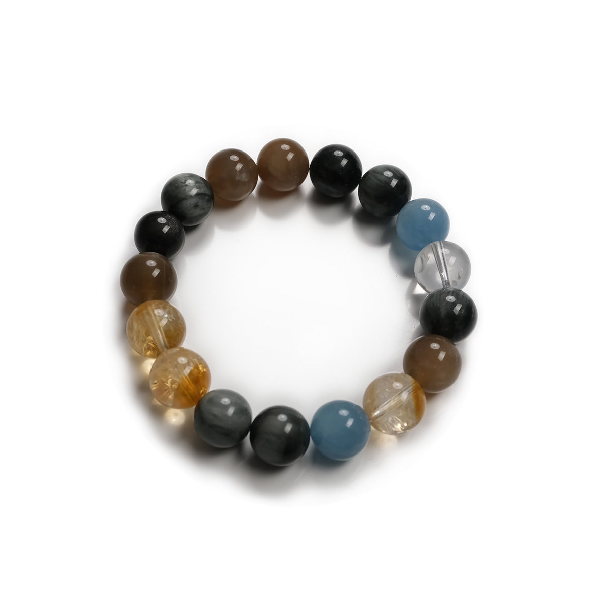 Tiger’s Eye +Aquamarine Bracelet – Calm Strength & Protection