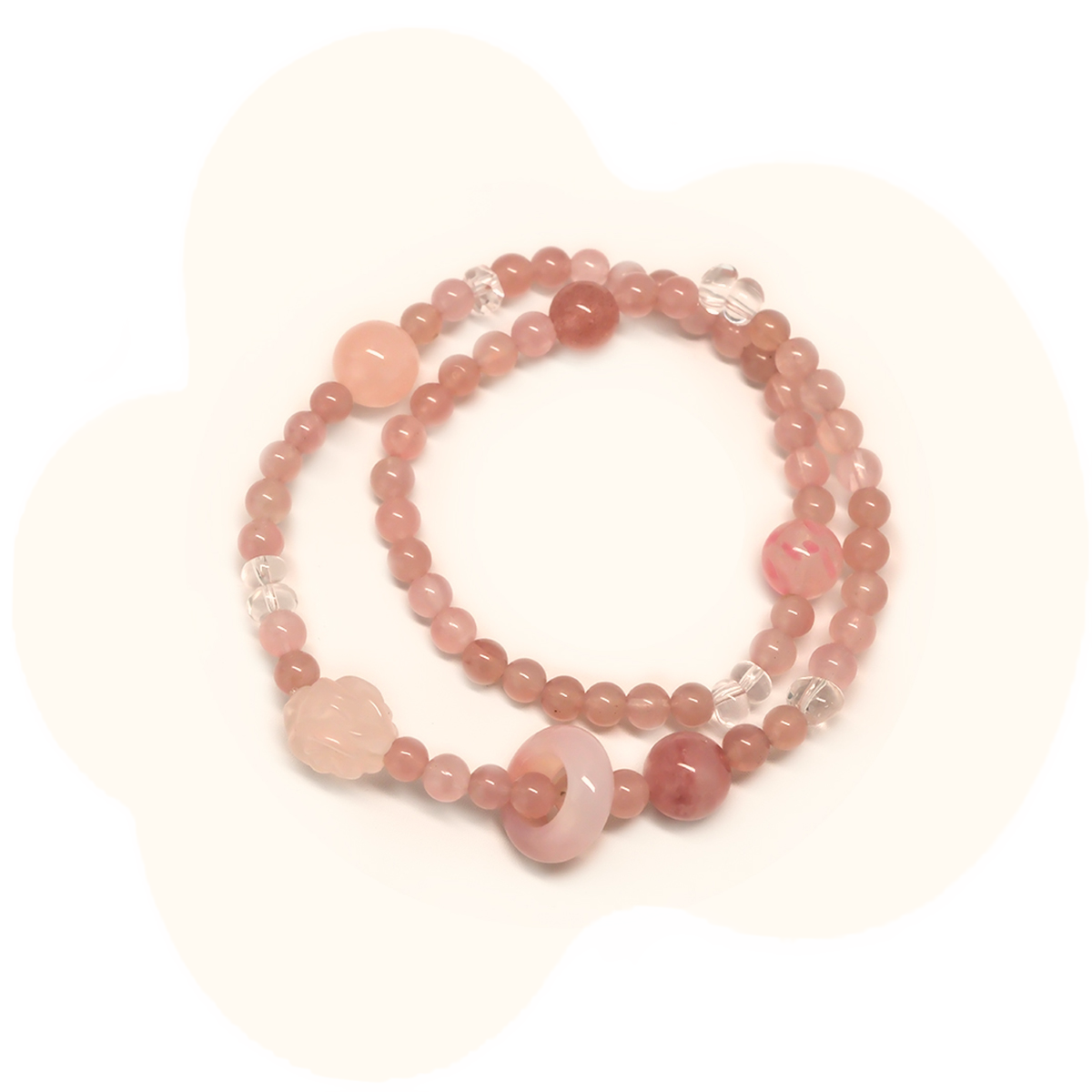6mm Rose Quartz Zodiac Bracelet – Taurus & Libra Birthstone Crystal