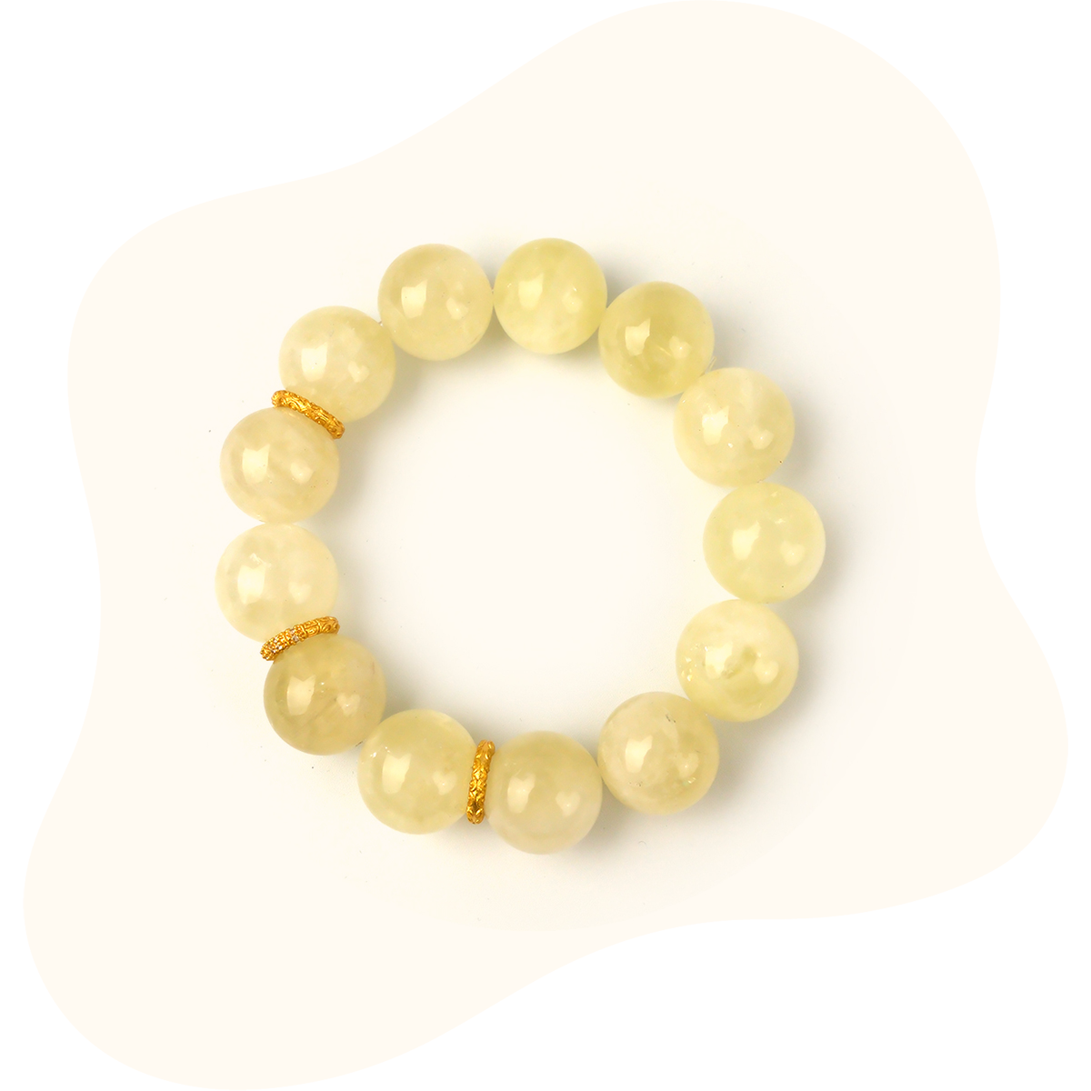 16mm Raw Citrine Nugget Bracelet – Natural Wealth & High Vibration Energy