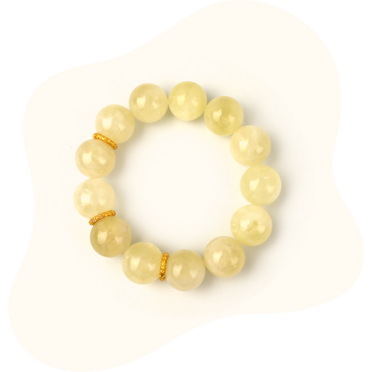 16mm Raw Citrine Nugget Bracelet – Natural Wealth & High Vibration Energy