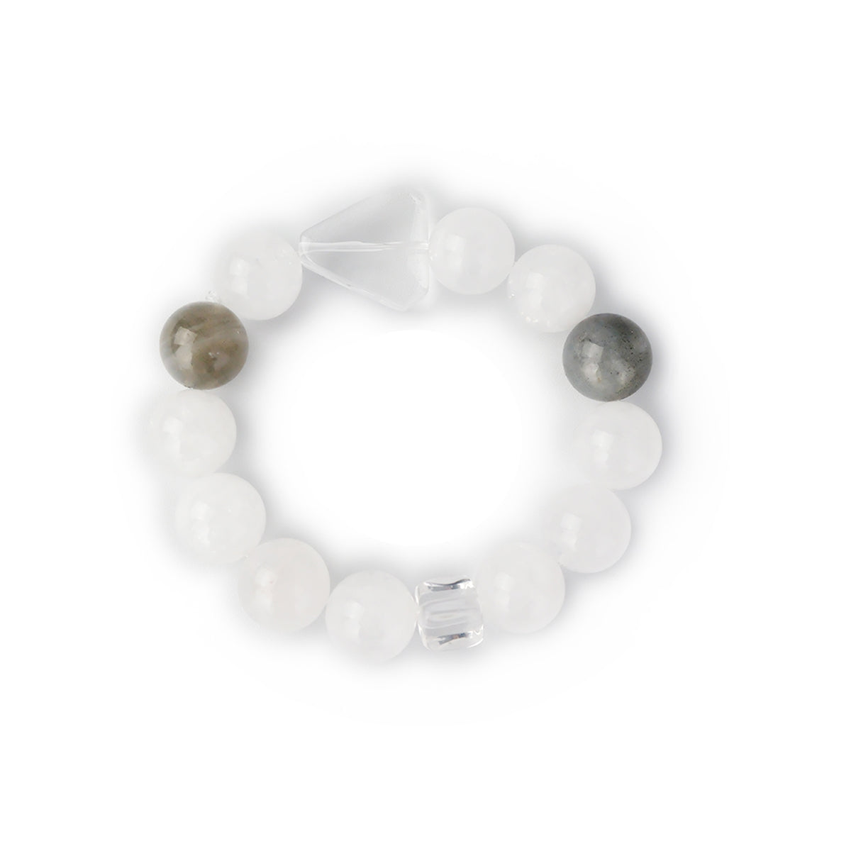 Clear Quartz & Moonstone Intuition Bracelet – Feminine Energy Booster