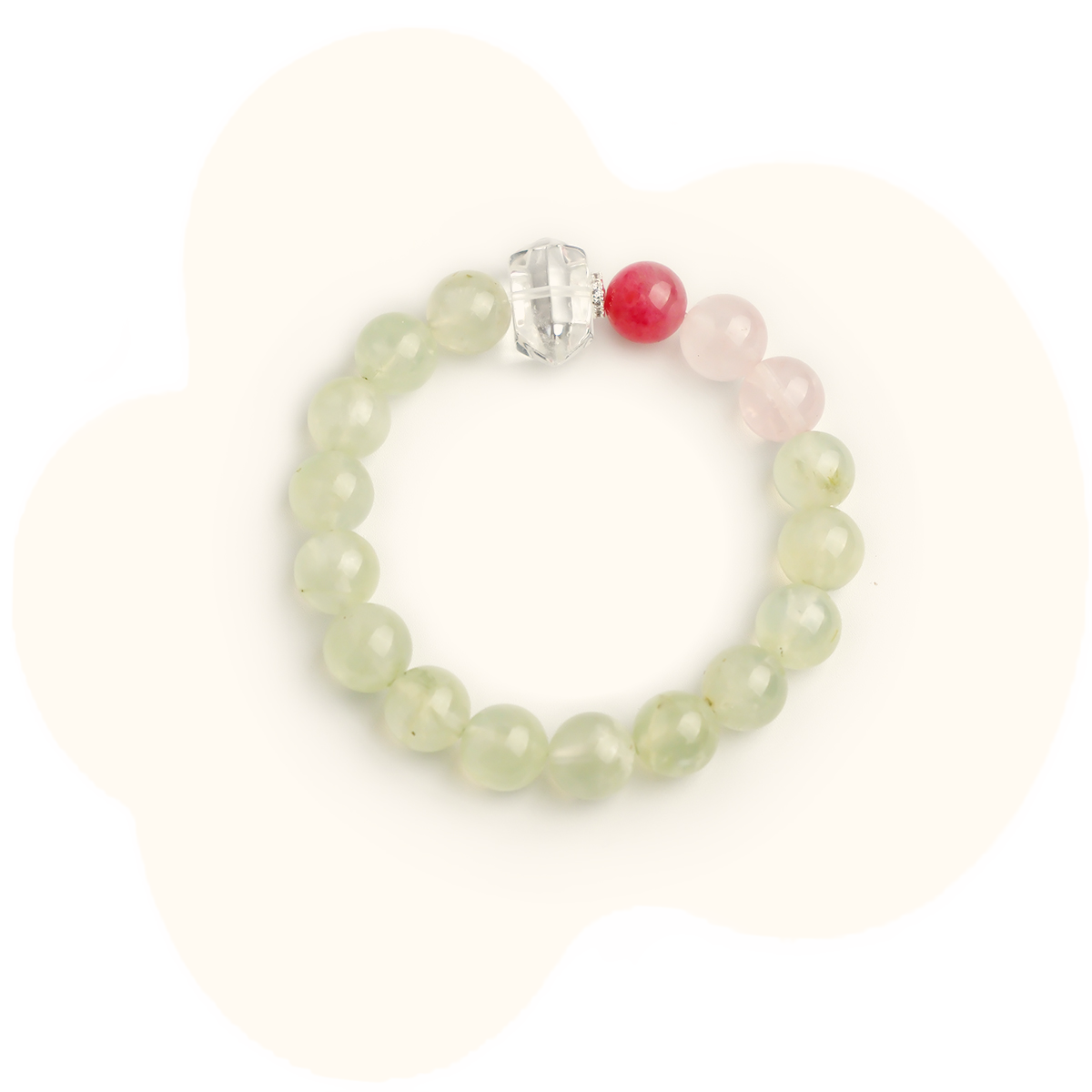 Opportunity & Growth Bracelet – Green Aventurine + Clear Quartz