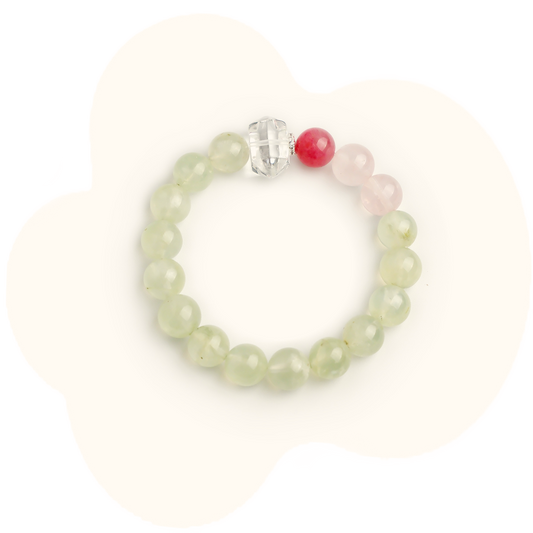 Opportunity & Growth Bracelet – Green Aventurine + Clear Quartz