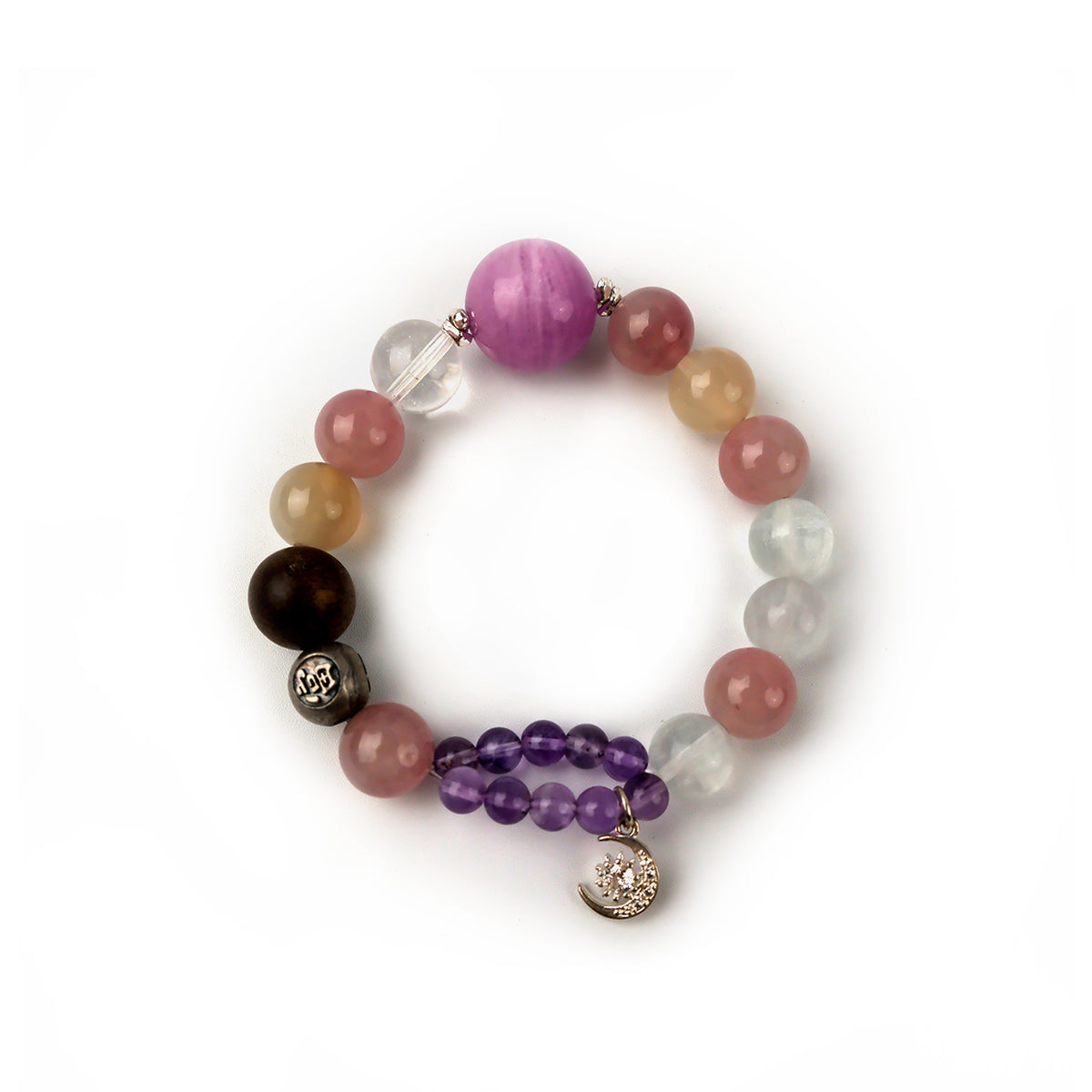 16mm Dark Purple Amethyst lucky wheel Bracelet – Confidence, Focus & Spiritual Growth