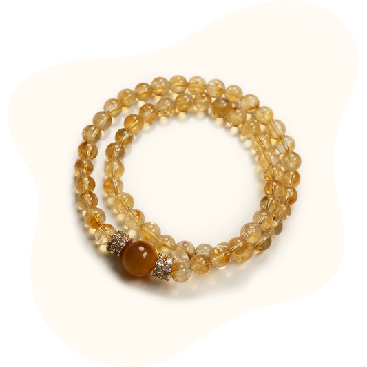 Citrine & Tiger’s Eye Power Bracelet – Wealth + Protection