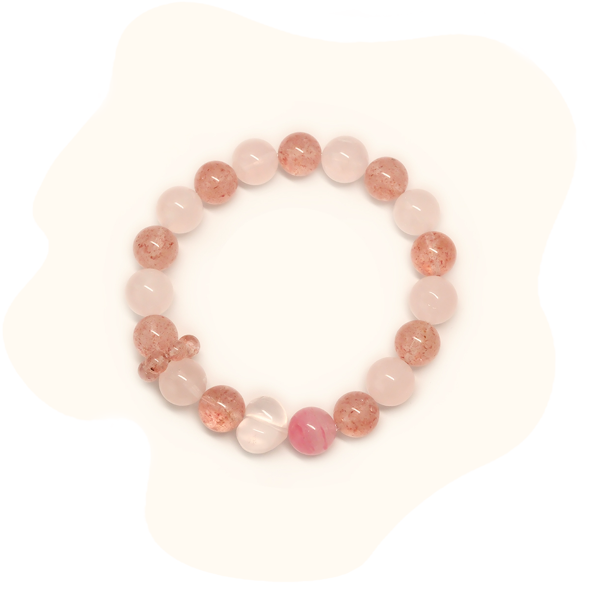 Rose Quartz Beaded Bracelet – Self-Love & Heart Healing Crystal