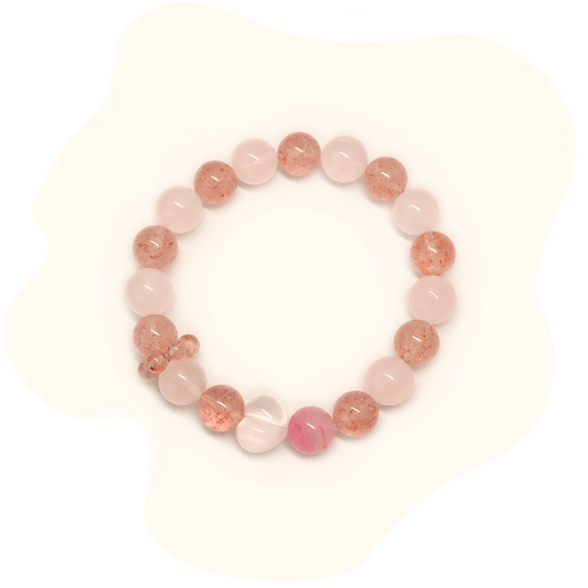 Rose Quartz Beaded Bracelet – Self-Love & Heart Healing Crystal
