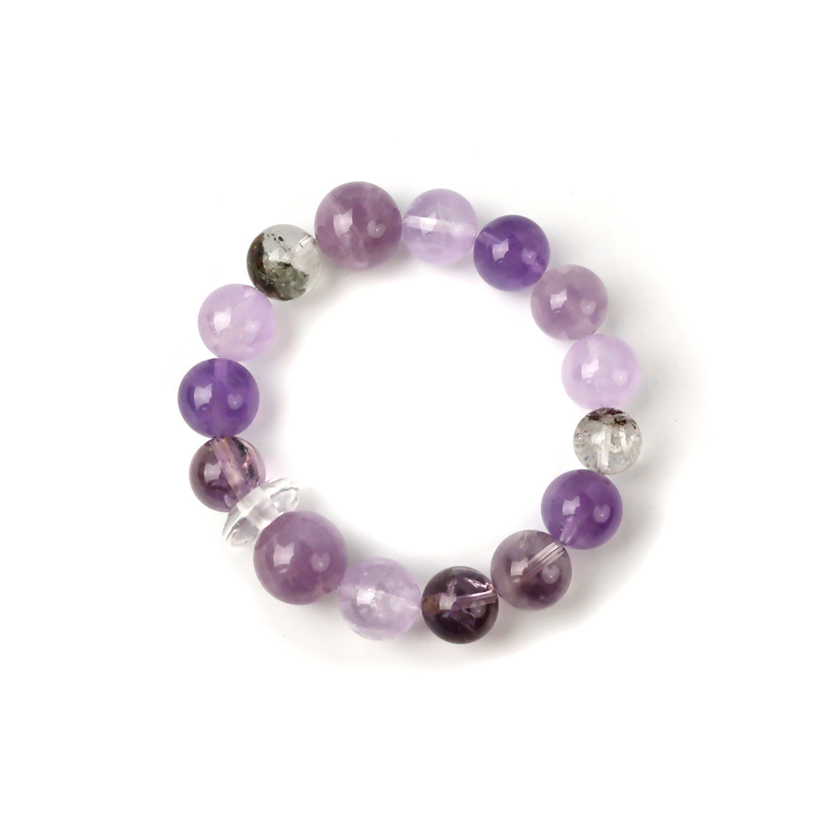 12mm Natural Amethyst Healing Bracelet – Stress Relief, Calmness & Spiritual Balance