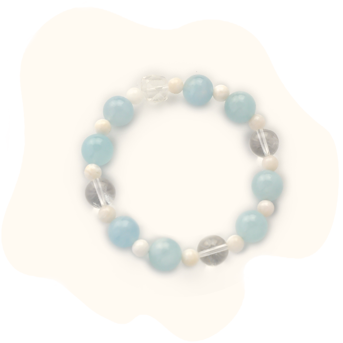Aquamarine Beaded Bracelet – Calm Energy & Emotional Clarity