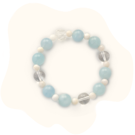 Aquamarine Beaded Bracelet – Calm Energy & Emotional Clarity