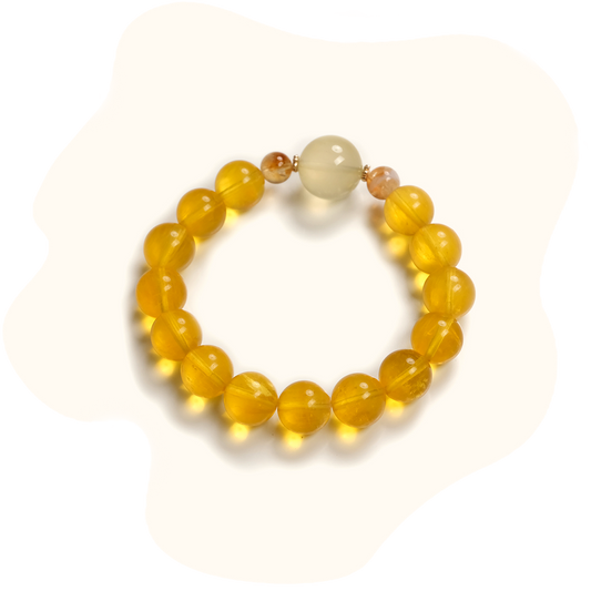 Natural Citrine Beaded Bracelet – Abundance & Positive Energy