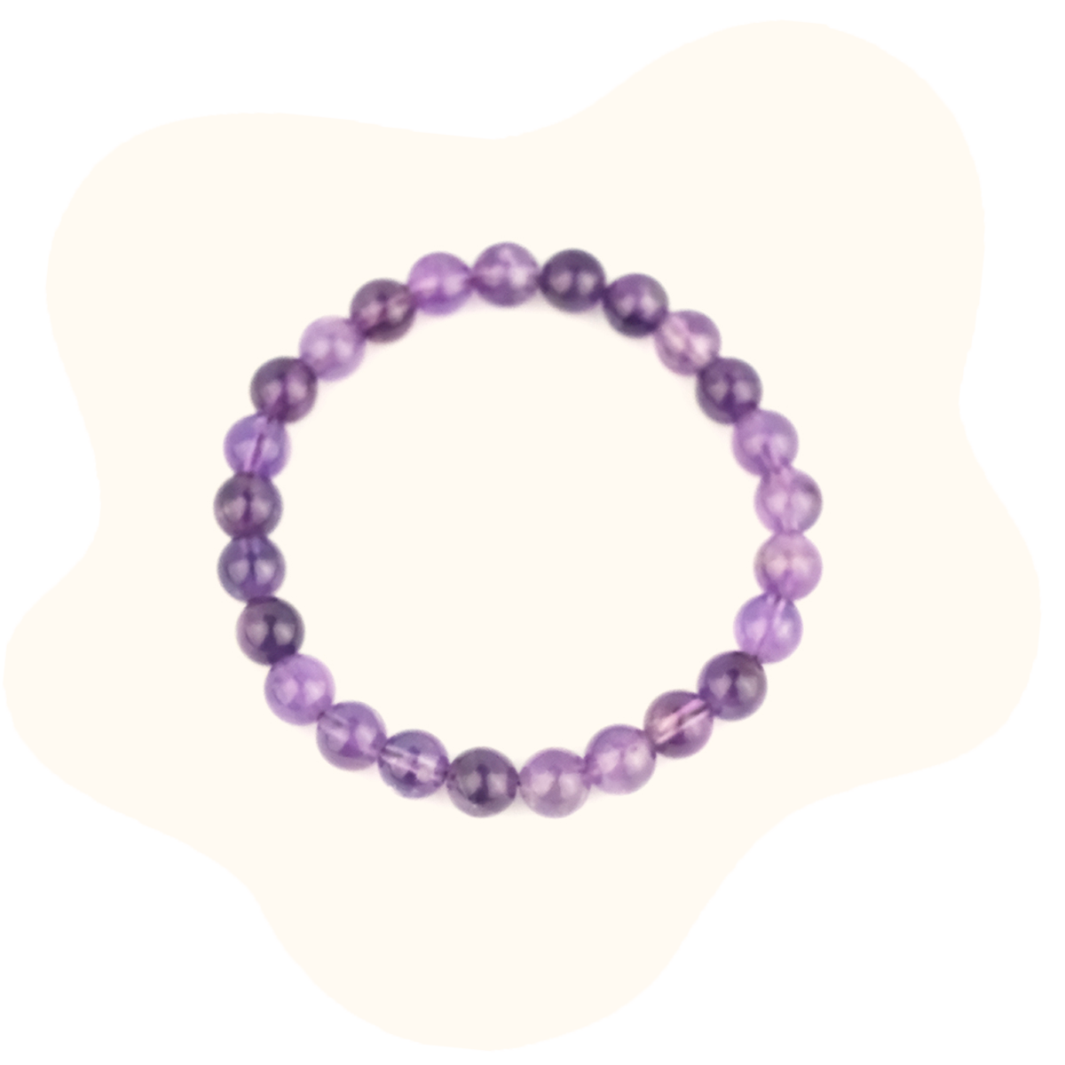 nature relief amethyst crystal bracelet