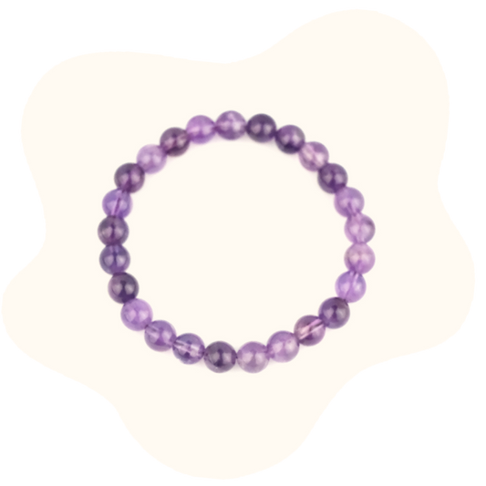 nature relief amethyst crystal bracelet
