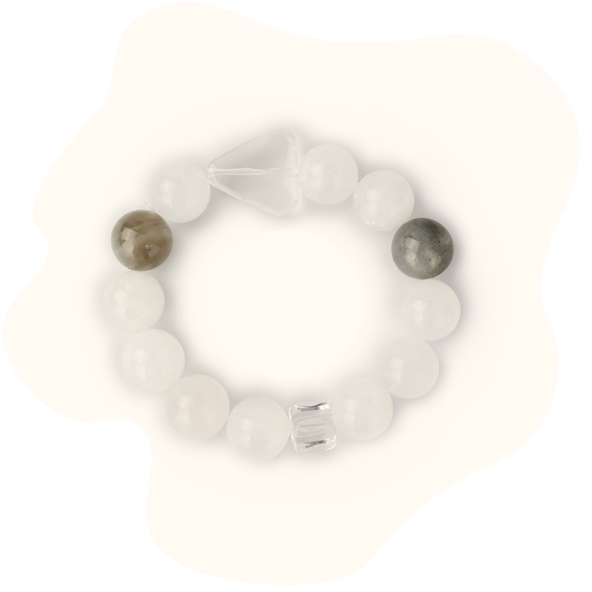 Clear Quartz & Moonstone Intuition Bracelet – Feminine Energy Booster