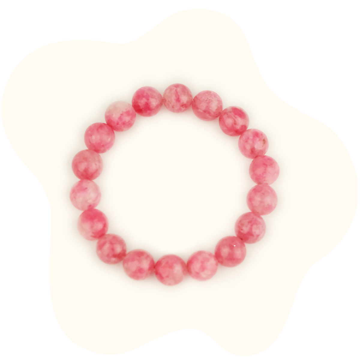 10mm pure rose quartz pink crystal bracelet