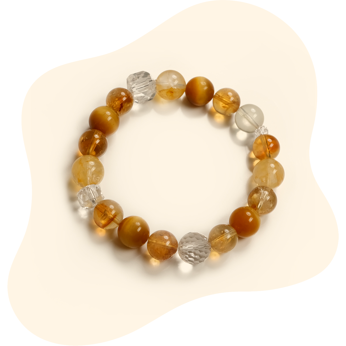 Light Citrine Tumbled Bracelet – Gentle Energy for Daily Positivity