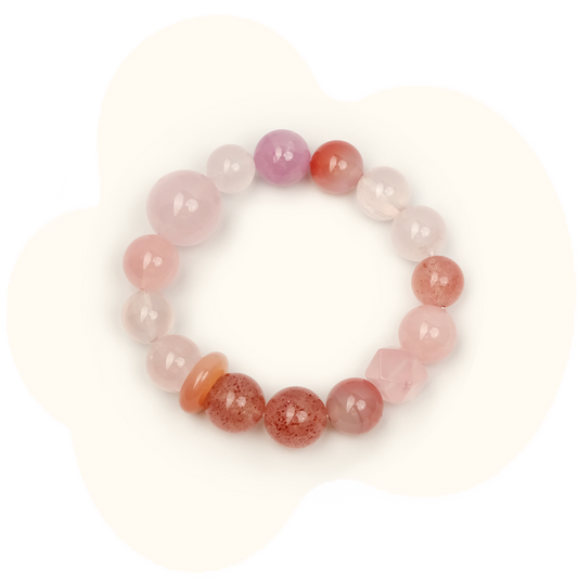Heart Chakra Healing Rose Quartz Bracelet – Compassion & Inner Peace