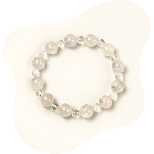 Clear Quartz Beaded Bracelet – Energy Amplification & Clarity Stone