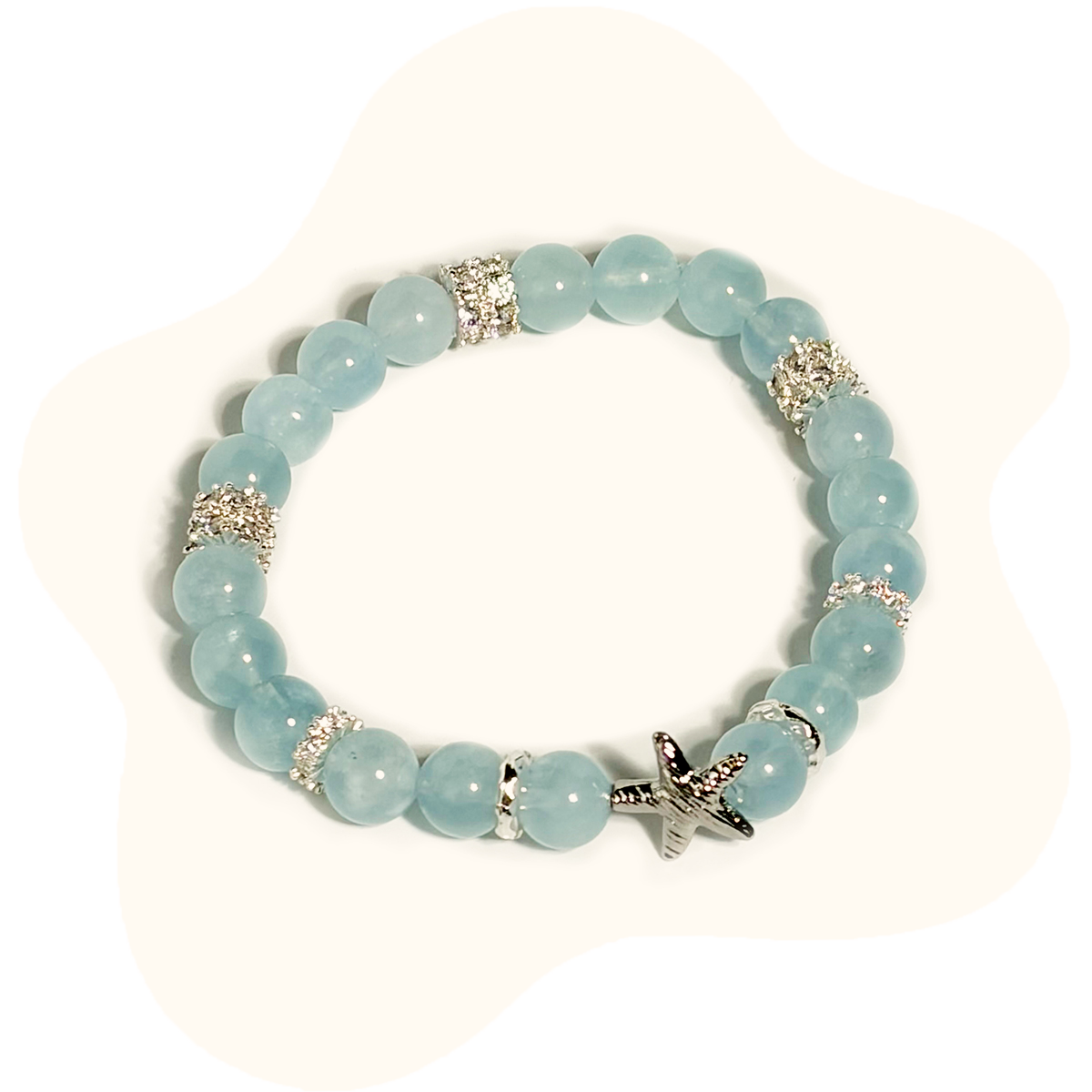 aquamarine bracelet for clarity & inner peace
