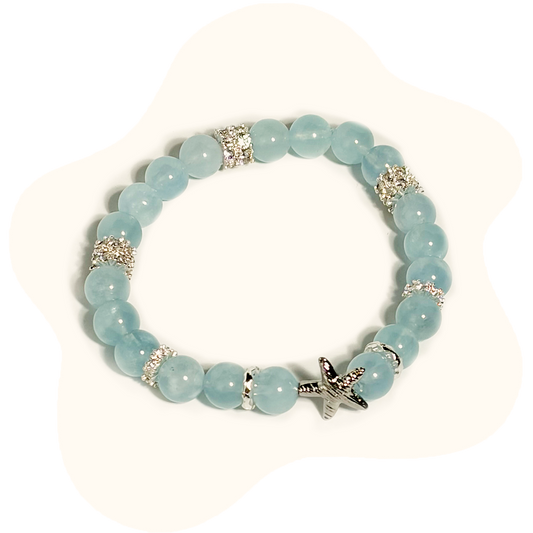 aquamarine bracelet for clarity & inner peace