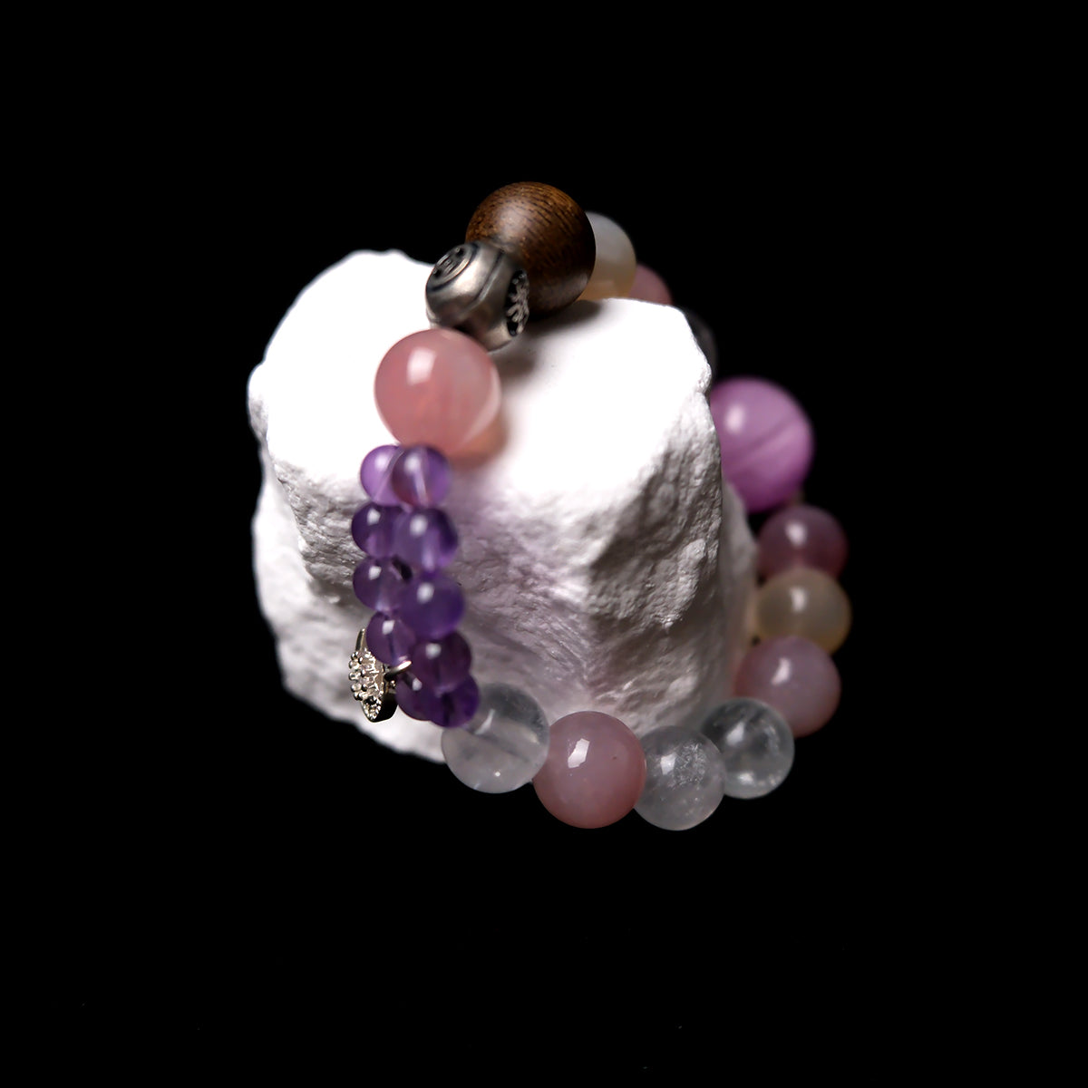 16mm Dark Purple Amethyst lucky wheel Bracelet – Confidence, Focus & Spiritual Growth