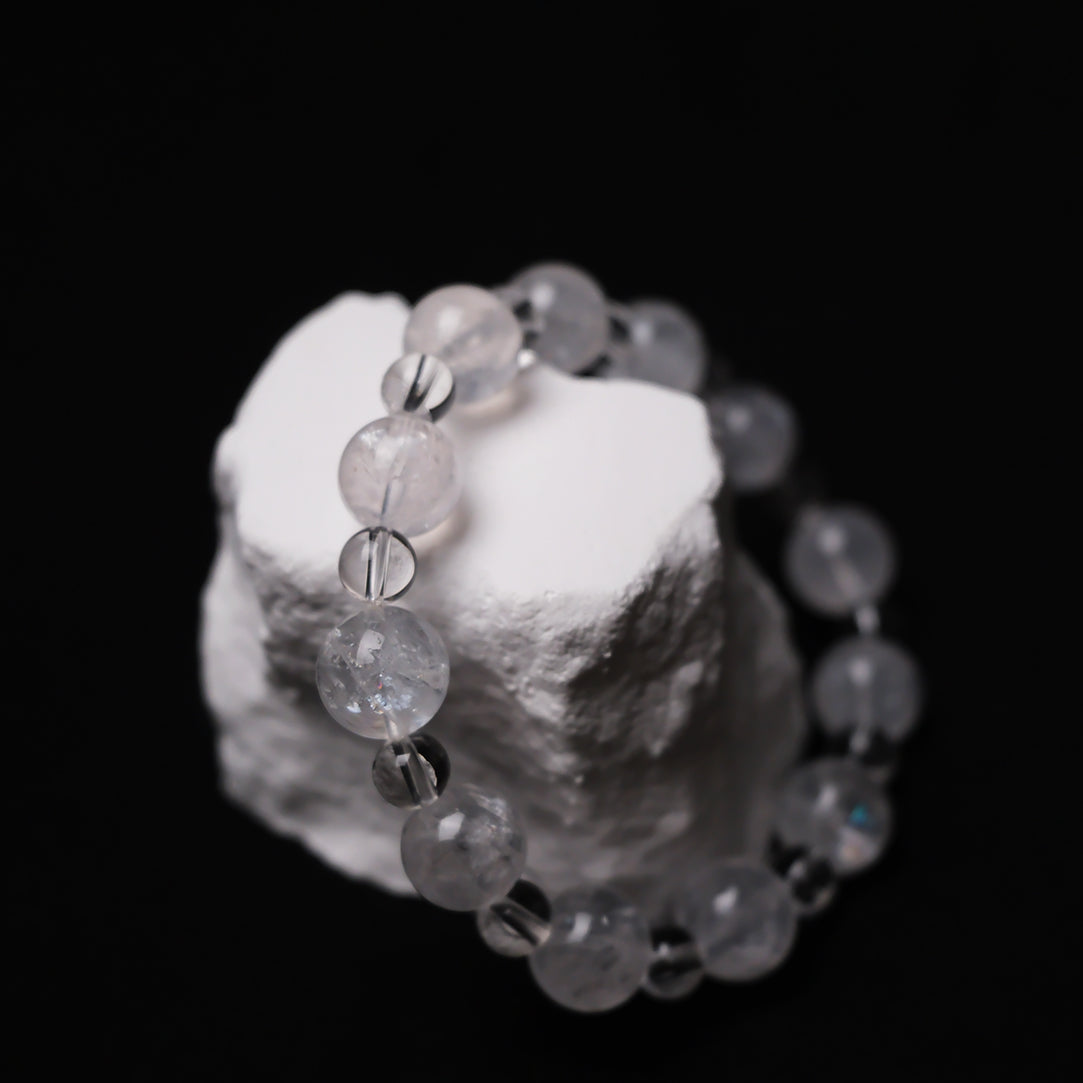 Clear Quartz Beaded Bracelet – Energy Amplification & Clarity Stone