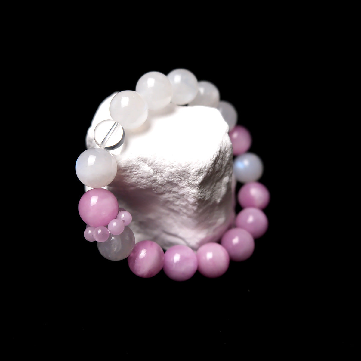 12mm Amethyst & Clear Quartz Bracelet – Clarity, Calm & Energy Amplification