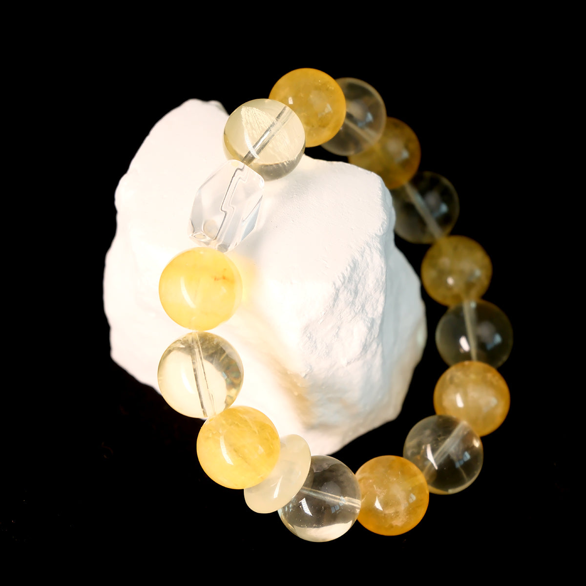 Citrine Clear Quartz Bracelet – Lightweight & Summer Vibe Crystal Jewelry