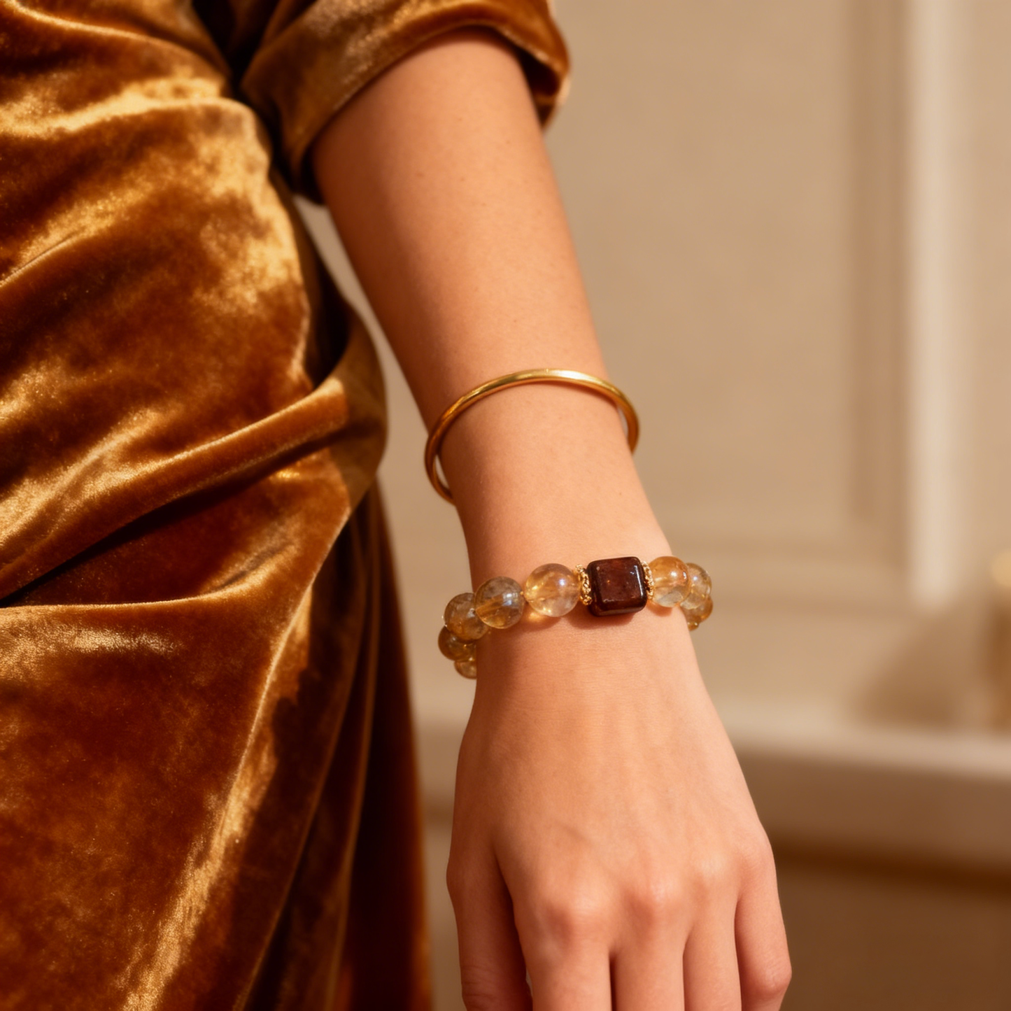 8mm Natural Tiger's eye Citrine Wealth Bracelet – Manifest Money, Success & Abundance