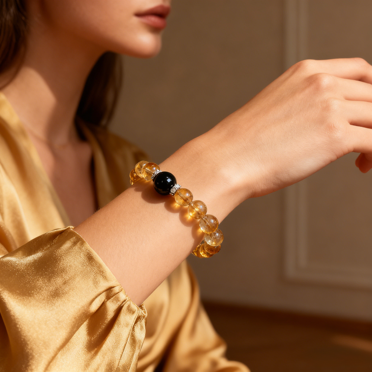 Raw Citrine Nugget Bracelet – Untreated Money Stone