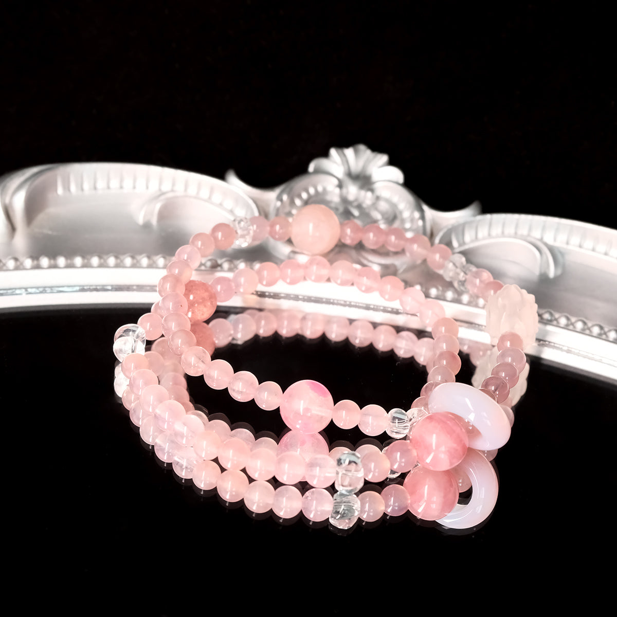 6mm Rose Quartz Zodiac Bracelet – Taurus & Libra Birthstone Crystal