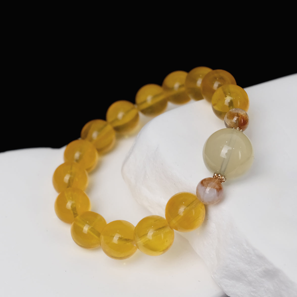 Natural Citrine Beaded Bracelet – Abundance & Positive Energy