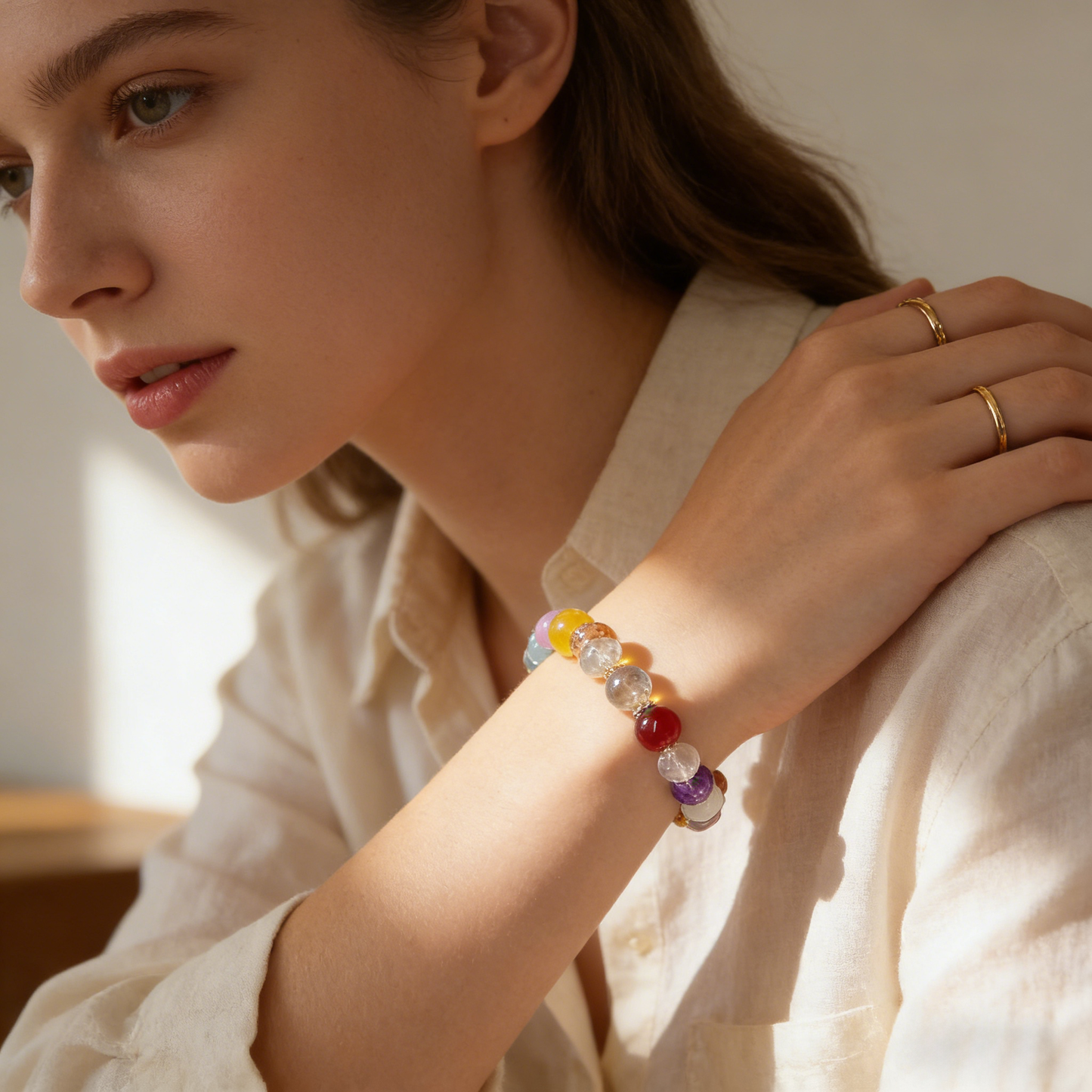 multi-color duobao crystal bracelet