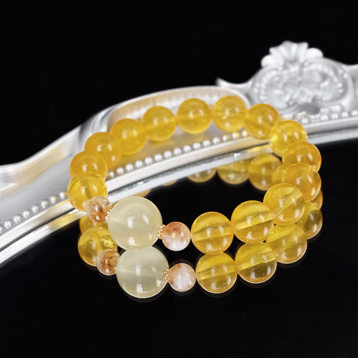 Natural Citrine Beaded Bracelet – Abundance & Positive Energy