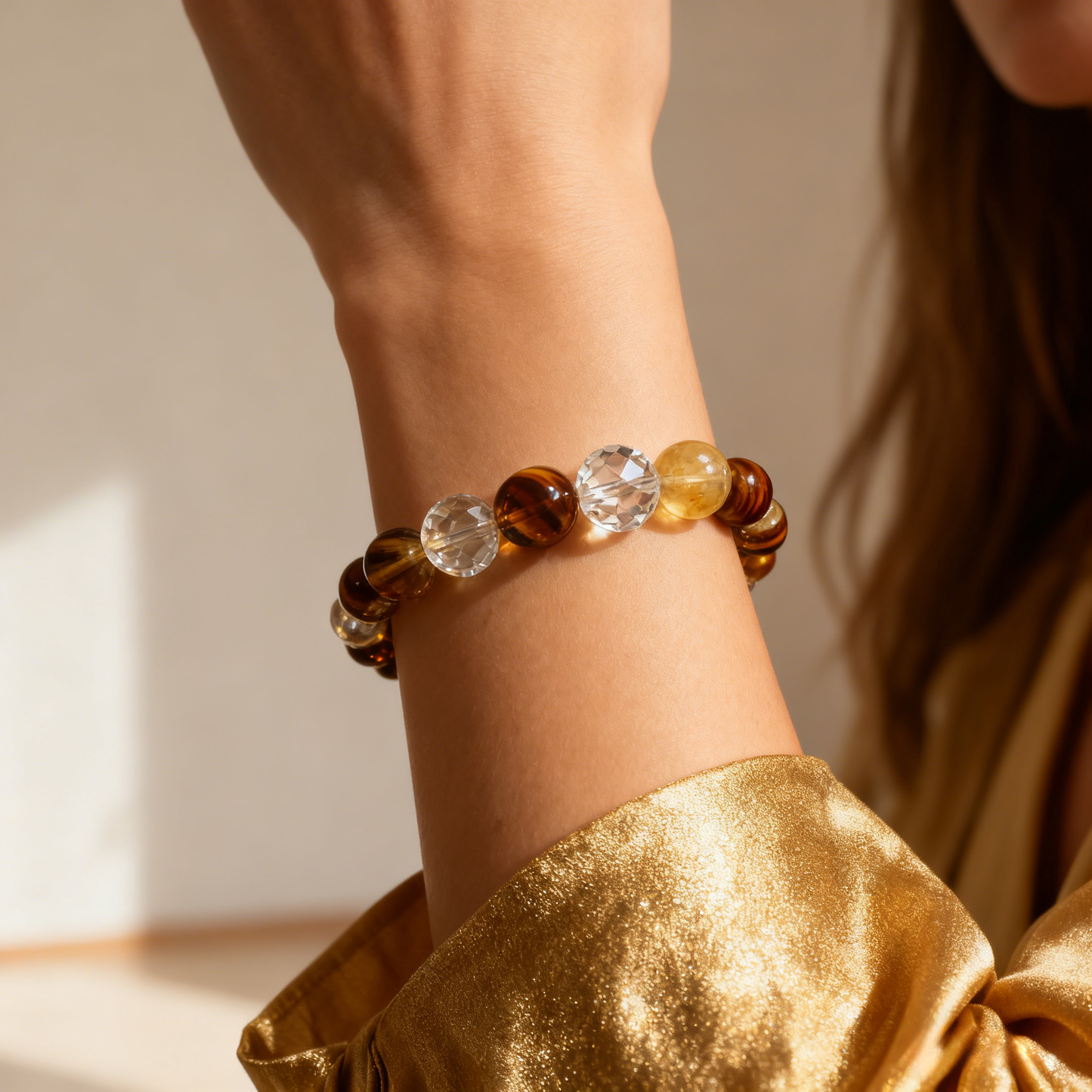 Light Citrine Tumbled Bracelet – Gentle Energy for Daily Positivity