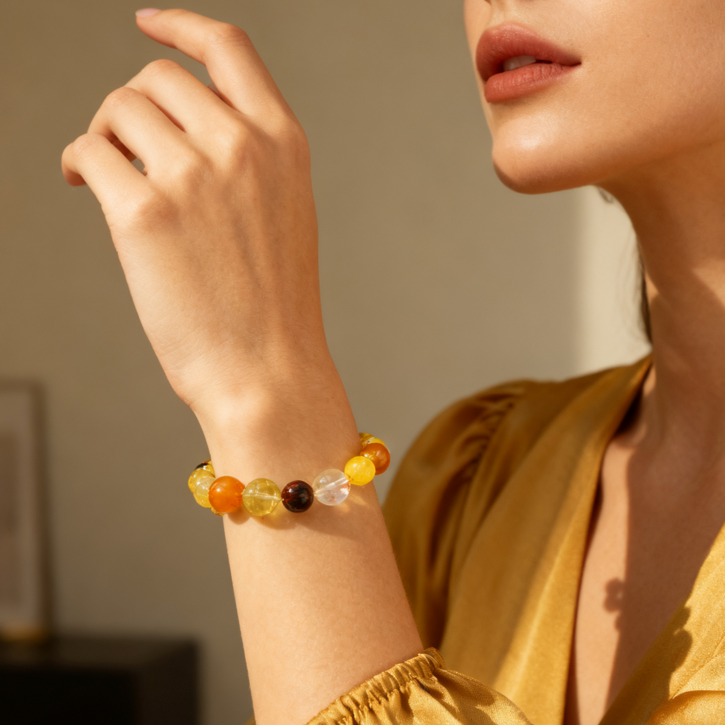 Citrine & Clear Quartz Amplification Bracelet – Manifestation Booster