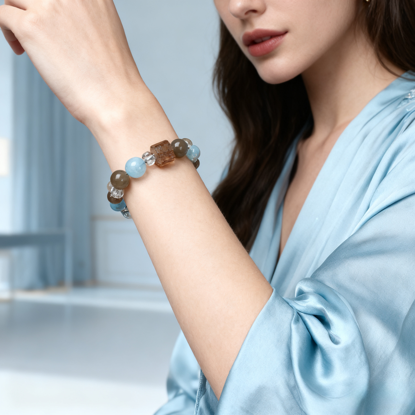 Aquamarine Birthstone Bracelet – March Birthstone Gift