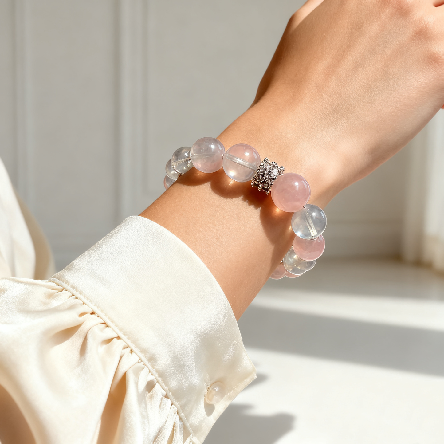 Rose Quartz Chic Bracelet – Dainty Pink Crystal Style